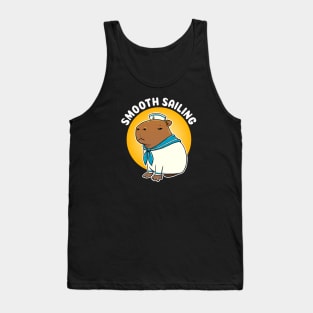 Smooth Sailing Cartoon Capybara Sailor Tank Top